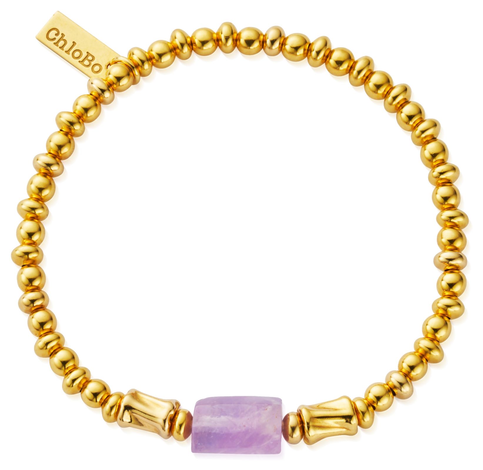 ChloBo GBSSLA Calming Spirit Stone Bracelet - Amethyst - Jewellery