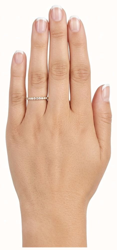 James Moore & Co 0.27ct Round Brilliant Natural Diamond 18ct Yellow Gold Half Eternity Ring E42264-27 - alternate view 4