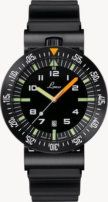 Laco Atacama.3 Automatic (46mm) Matte Black Dial / Black Rubber Strap 861632.3