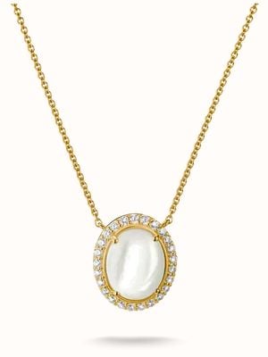 Thomas Sabo Chain Mother-of-Pearl White Zirconia Necklace KE2379-M01-14-L50V