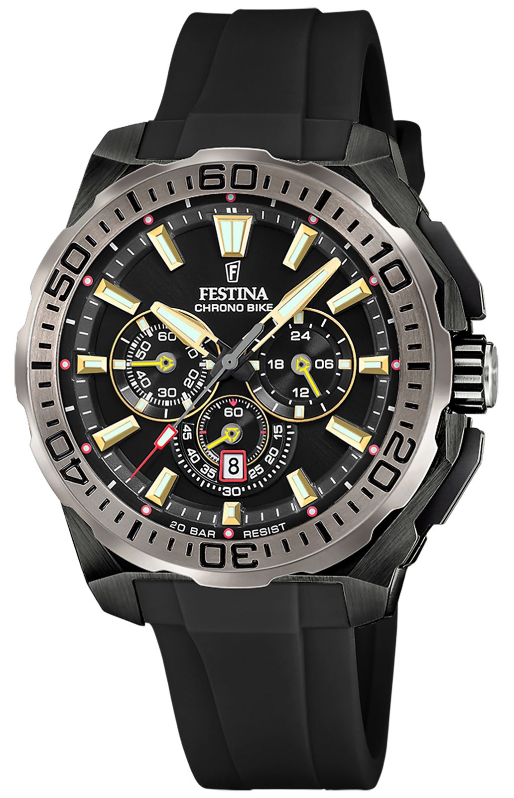 Festina F20726/3 Chrono Bike 2025 (45.5mm) Black Dial / Watch