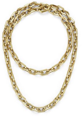 Olivia Burton Honeycomb Geo Gold Plated Chain Link Necklace 24100609