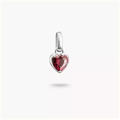 Thomas Sabo Silver Charm Pendant Heart Birthstone July Connect CC1335-051-10