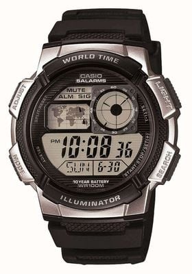 Casio World Time Digital Dial / Black Resin Strap AE-1000W-1A2VEF