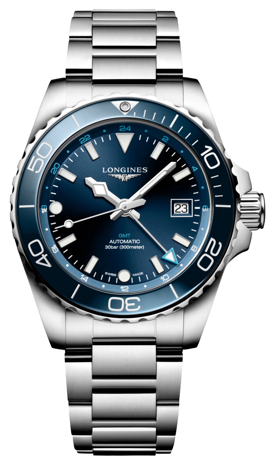 LONGINES L37904966 HydroConquest GMT (41mm) Sunray Blue Dial Watch