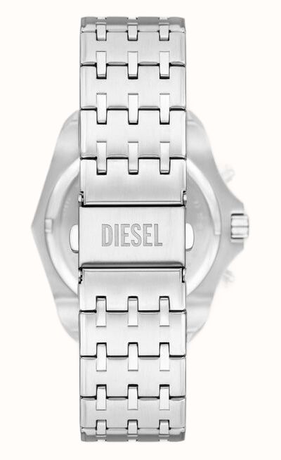 Diesel Stinger Pavé Chronograph (46mm) Silver Pavé Dial / Stainless Steel Bracelet DZ4734 - alternate view 2