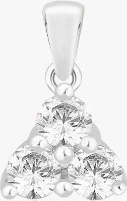 Perfection Crystals Triangular Trilogy Pendant (1.00ct) P3518-SK