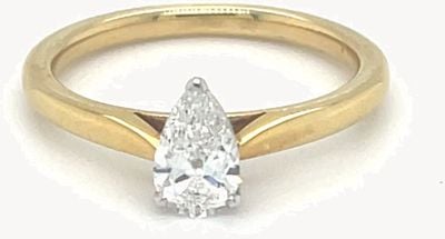 Gemex 18ct Yellow Gold Pear Shape 0.50ct E Vs1 J91503