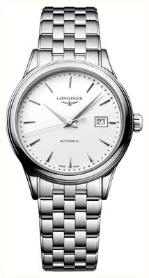 LONGINES Women's Flagship (30mm) White Dial / Stainless Steel Bracelet L43744186