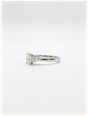 0.72ct Oval & Pear Natural Diamond Platinum Trilogy Ring J14664 - alternate view 2
