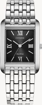 Citizen Eco-Drive Dress Classic (26.5mm) Black Sunray Dial / Stainless Steel Bracelet BJ6570-50E