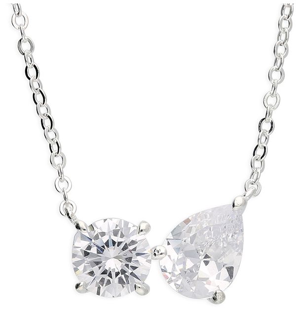 James Moore H5783/D Silver Necklace Toi Et Moi Necklace Jewellery