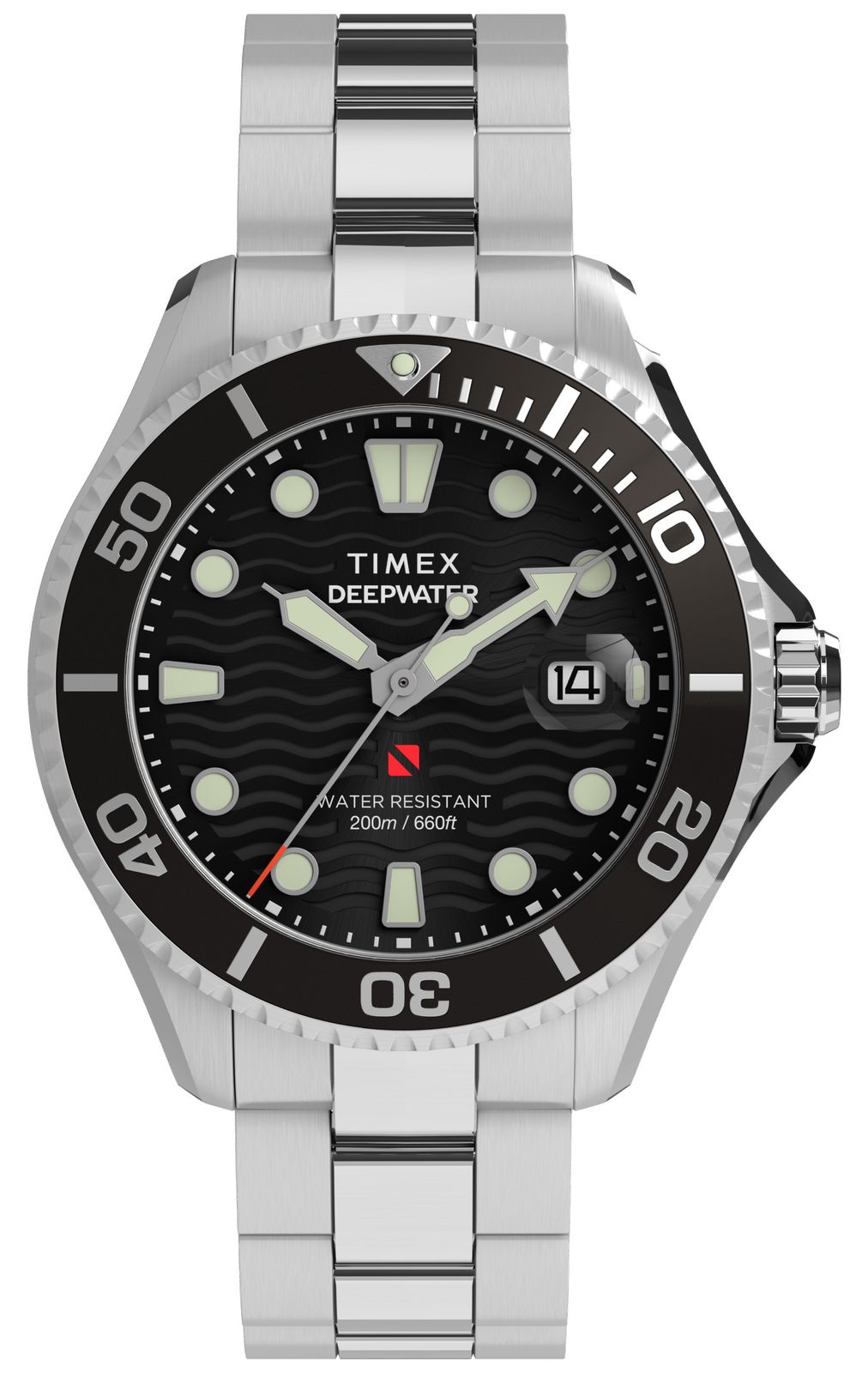 Timex TW2W82000 Deepwater Meridian 200 (44mm) Black Wave Watch