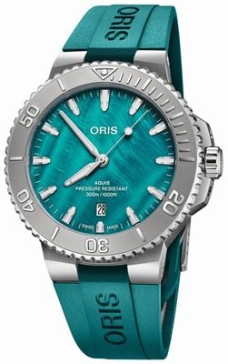 ORIS New York Harbor Limited Edition II (43.5mm) Aqua Green Dial / Rubber Strap & Steel Bracelet Set 01 733 7789 4187-SET