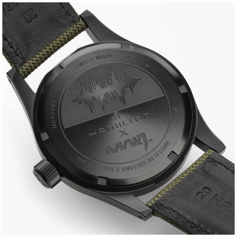 Hamilton Khaki Field Mechanical *Call of Duty - Modern Warfare 4* (38mm) Black Dial / Green Textile Strap H69469930 - alternate view 6