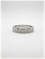 7 Stone Natural Princess Cut Diamond 18k White Gold Half Eternity Ring JM1323