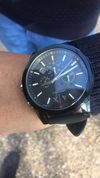 Customer picture of Armani Exchange Men's Black Chronograph Dial | Black Silicone Strap AX1326