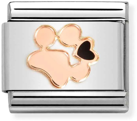 Nomination Classic Dog Paw Print Steel Charm 430202/18