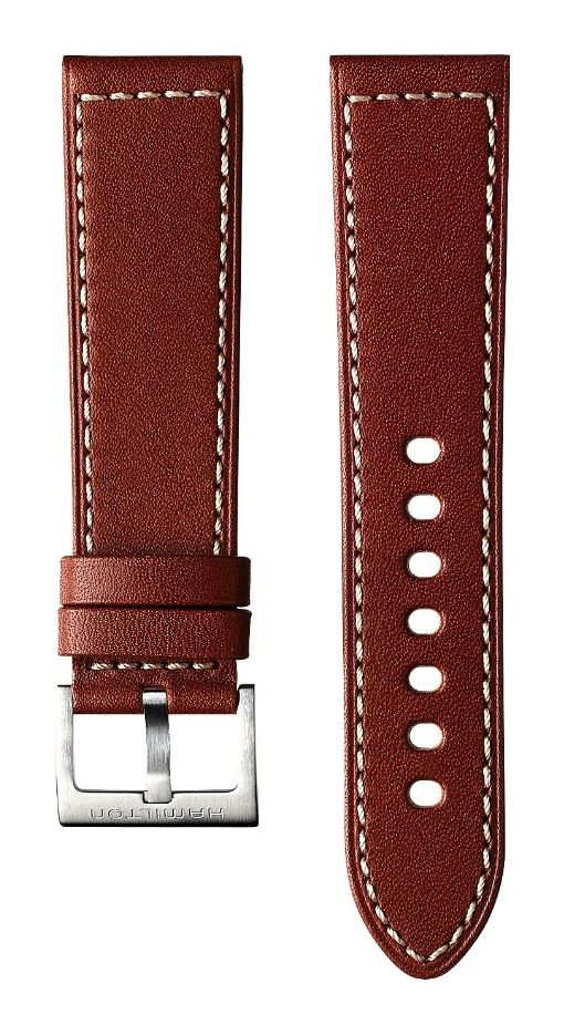 Hamilton Straps H690705106 Khaki Field Brown Leather Strap Watch