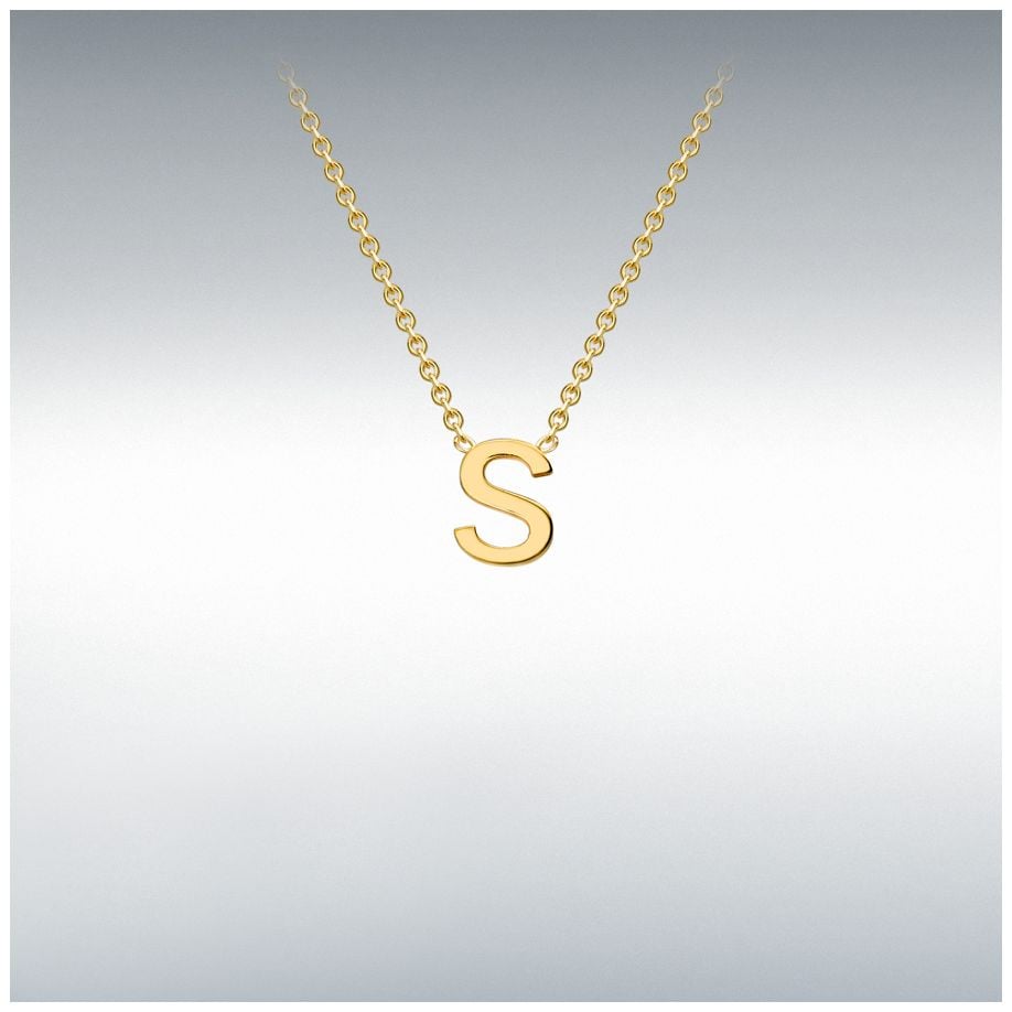 James Moore & Co 1.19.0168 9ct Yellow Gold Initial S Pendant Jewellery