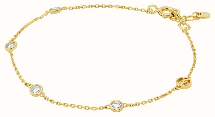 Michael Kors KORS BRILLIANCE Gold-Plated Sterling Silver Cubic Zirconia Bracelet MKC1716CZ710