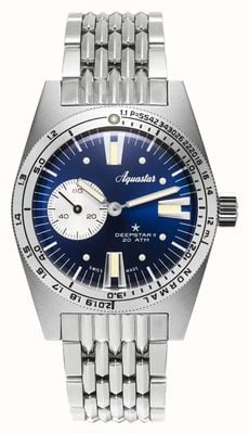 Aquastar Deepstar II Mono-Compax Automatic (37mm) Blue Ray Dial / BoR Stainless Steel Bracelet DS2-BOR BR
