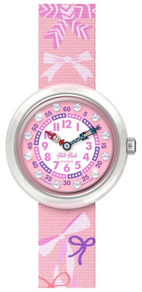 Flik Flak FBNP250 PICK A BOW (31.85mm) Pink and White Dial Watch