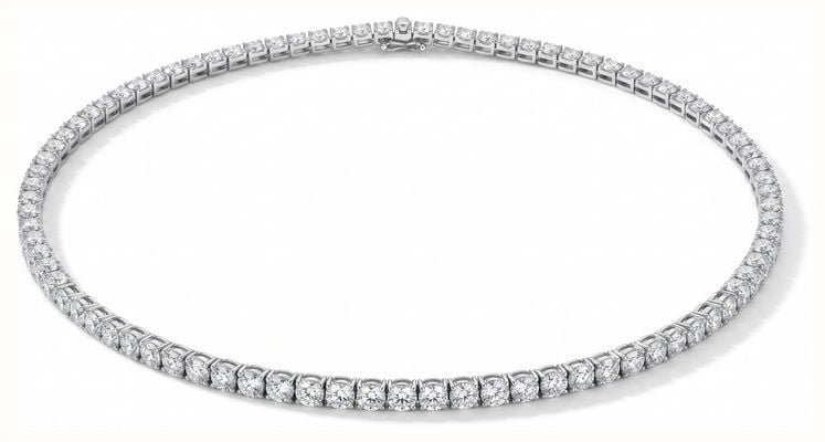 prestige 18ct White Gold Tennis Necklace 4.71ct J87005