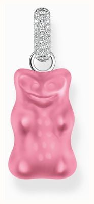 Thomas Sabo x HARIBO Large Pink Goldbear Sterling Silver Crystal Set Pendant Only PE967-052-9