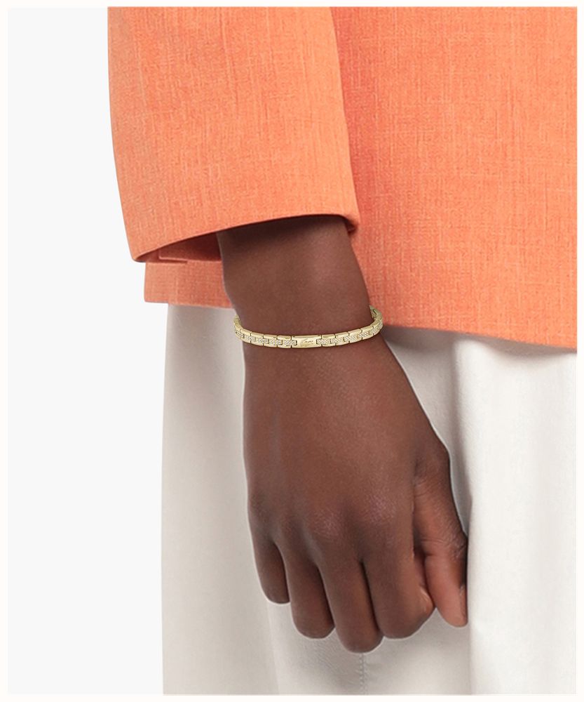 Lacoste Metropole Gold IP Bracelet With Crystals 2040671 - alternate view 3