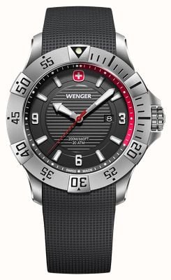 Wenger Seaforce Quartz (43mm) Black Dial / Black Silicone Strap 01.0641.138