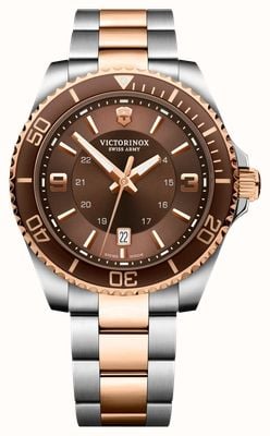 Victorinox Maverick Large (43mm) Brown Dial / Two-Tone Stainless Steel Bracelet 241951
