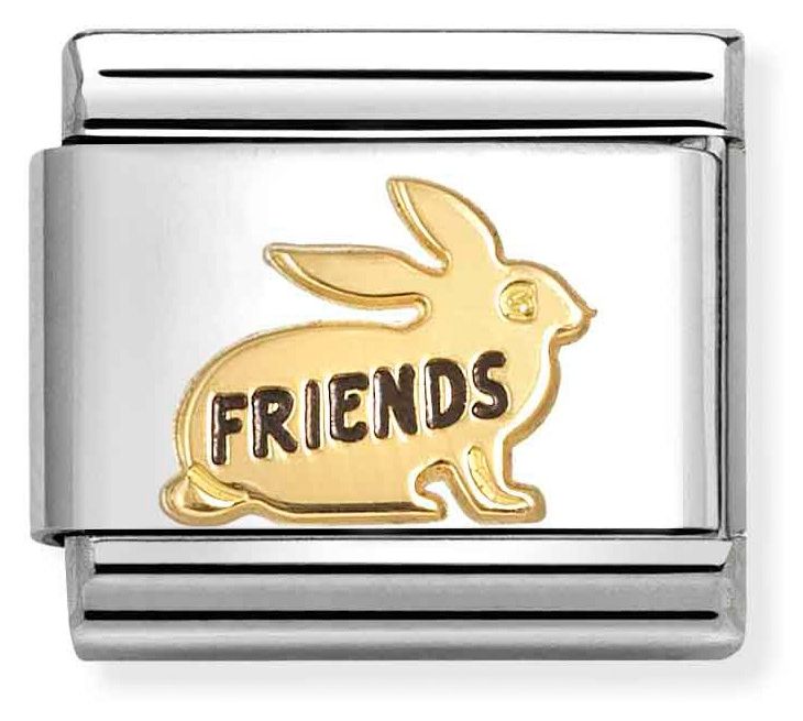 Nomination 030285/73 Classic Rabbit 18ct Gold Friends Charm Jewellery