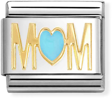 Nomination Classic Mum 18ct Gold & Steel Enamel Charm 030272/83