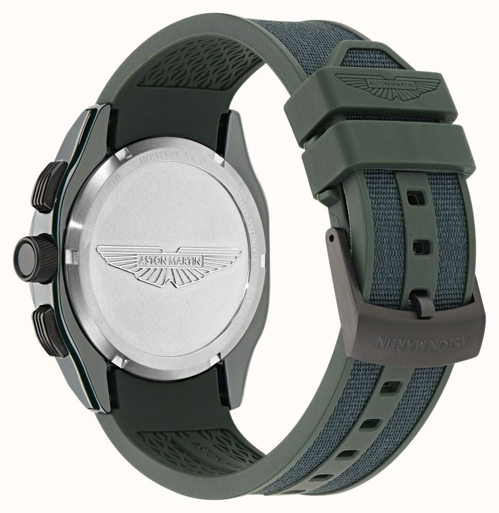 Aston Martin Thrill CRT Quartz Chronograph (42mm) Bertelli Green Dial / Bertelli Green Flex Strap MTRC2F602 - alternate view 3