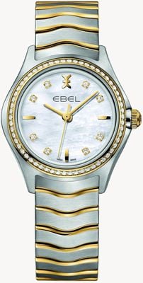 EBEL Wave Lady - 66 Diamonds (30mm) Mother of Pearl Dial / 18K Gold & Stainless Steel 1216351