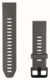 Garmin QuickFit Bands (20mm) Pebble Grey Silicone with Black Hardware - Strap Only 010-14558-00