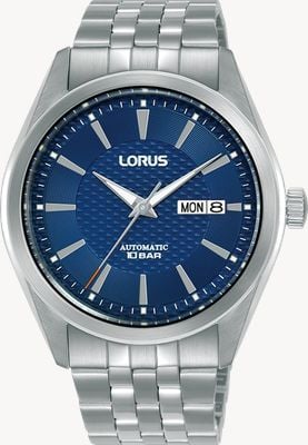 Lorus Elegant Sports Day/Date Automatic (42mm) Blue Sunray Dial / Stainless Steel Bracelet RL485BX9 EX-DISPLAY