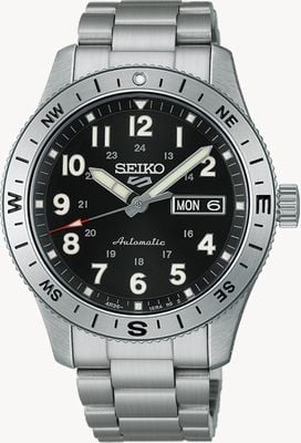 Seiko 5 Sports Field In Camo Black (41mm) Black Dial / Stainless Steel Bracelet HDB006K1