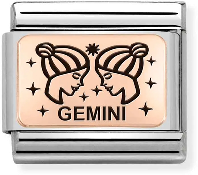 Nomination Classic Gemini Rose Gold Charm 430112/03