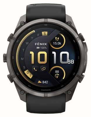 Garmin Fenix 9 Pro InReach 51mm Premium GPS Smartwatch - Carbon Grey Titanium With Black Silicone Watch 010-04337-11
