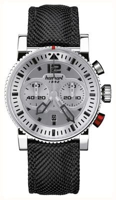 Hanhart PRIMUS Pilot Automatic Chronograph (44mm) Silver Dial / Black Textile Strap - M 740.220-3020