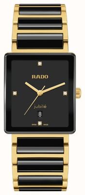 RADO Integral Diamonds Quartz (31.5mm) Black Lacquered Dial / Black High-Tech Ceramic & PVD Bracelet R20256712