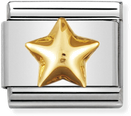 Nomination Classic Star 18ct Gold & Steel Charm 030110/12