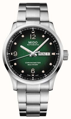 Mido Multifort M Chronometer (42mm) Green Gradient Dial / Stainless Steel Bracelet M0384311109700