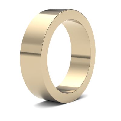 James Moore Wedding Rings | 9ct Yellow Gold | 6mm | Heavy | Flat | AG_6GHF-9Y