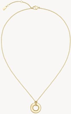 BOSS Jewellery Ladies Gold-Tone Necklace With Logo Hoop 1580684