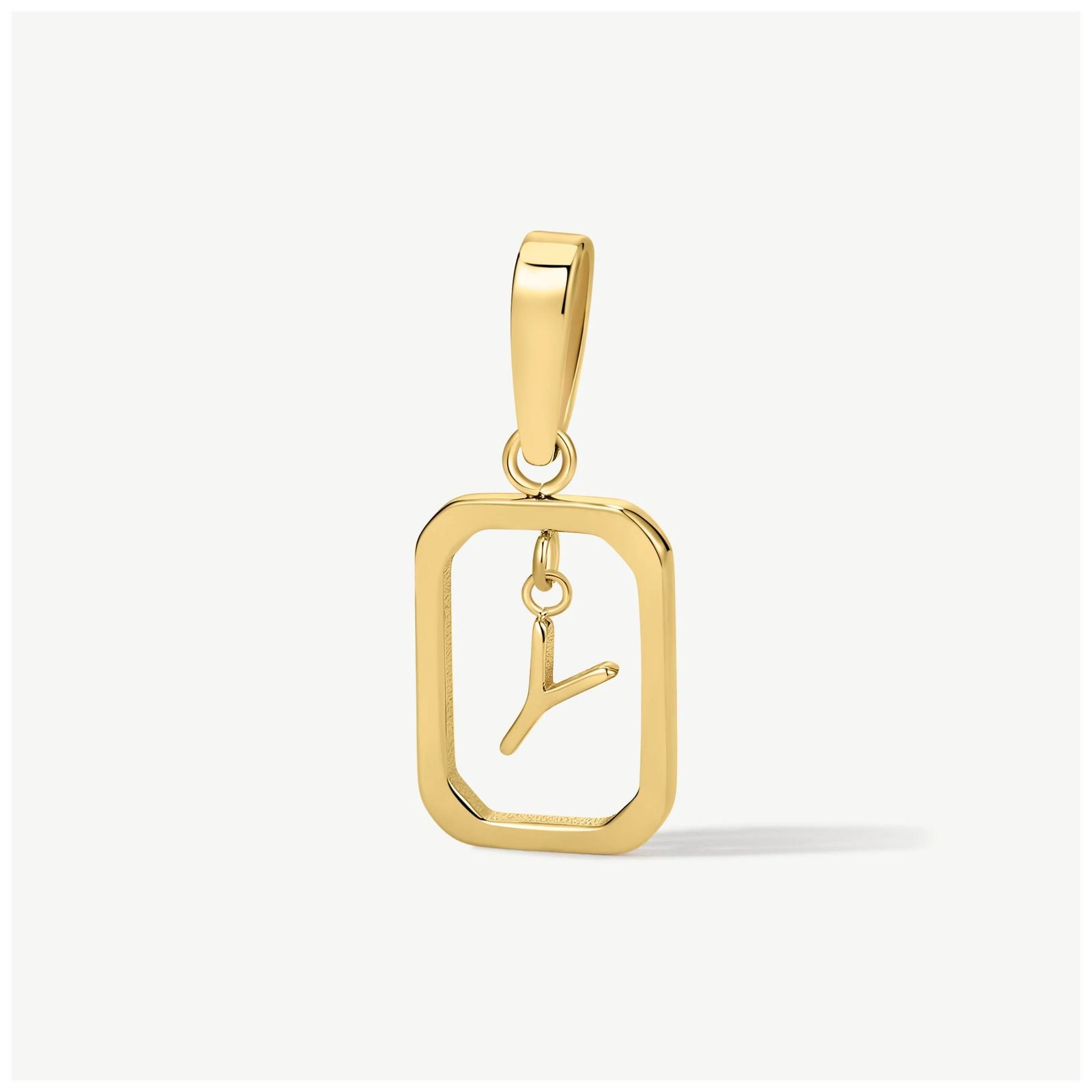 D.LOUISE CH-18-25 Gold Tone Floating Initial Pendant - Y Jewellery