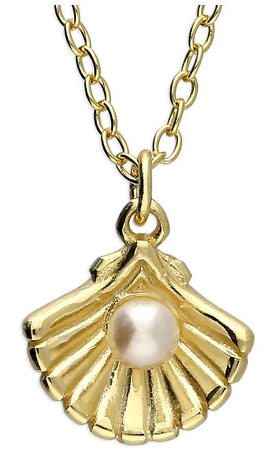 James Moore & Co H7099/Y Gold Plated Shell Single Necklace Jewellery