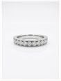 0.75ct Natural Diamond Princess Cut Platinum Half Eternity Ring JM3524